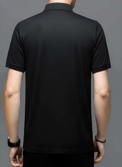 Men Printed Polo Neck Cotton Blend T-Shirt