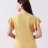 s33 Women's Soft Cotton Blend Fashion Top with Ruffle Sleeves