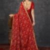 Women's Georgette Bandhani Printed Saree