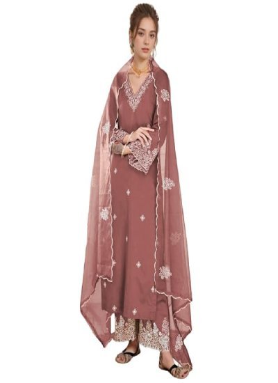 s4 Women’s Embroidered Kurta Pant Set with Dupatta