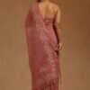 s44 Womens Linen Floral Printed Zari Embroidered Saree