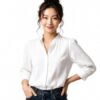 s5 Women White Solid Cotton Blend Knitted Top