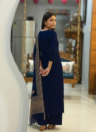 s55 Women's Straight fit Printed Embroidered Kurta with Pant & Dupatta