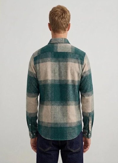Men's Cotton Blend Printed Checkered Casual Shirt
