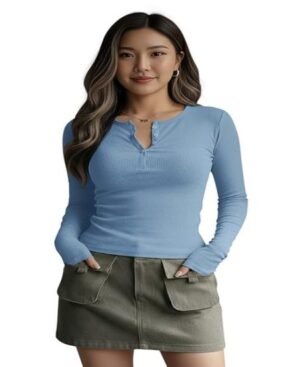 s6 Dream Beauty Fashion Women's Long Sleeve Slim Fit Top