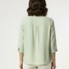 Women's Casual Roll -Up Sleeves V-Neck Top