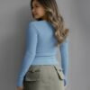 s66 Dream Beauty Fashion Women's Long Sleeve Slim Fit Top