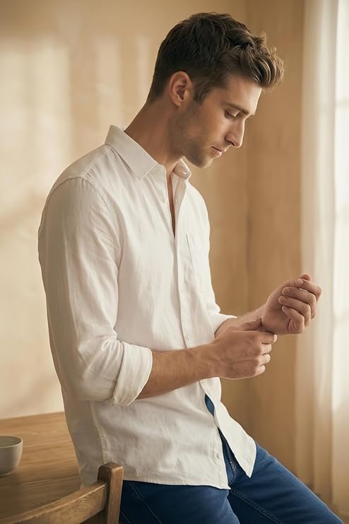 Men's Cotton Slim Fit Casual Shirt