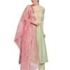 s7 Women's Embroidered Anarkali Kurta Set with Organza Dupatta