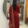 Women's Viscose Straight fit Printed Embroidered Kurta with Pant & Dupatta