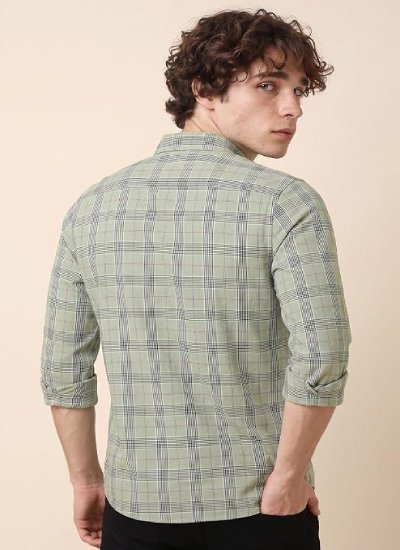 s99 Men Cotton Blend Regular Fit Shirt