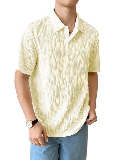 Regular Fit Half Sleeve Collar Tee for Summer Casual Wear T-Shirt for Men